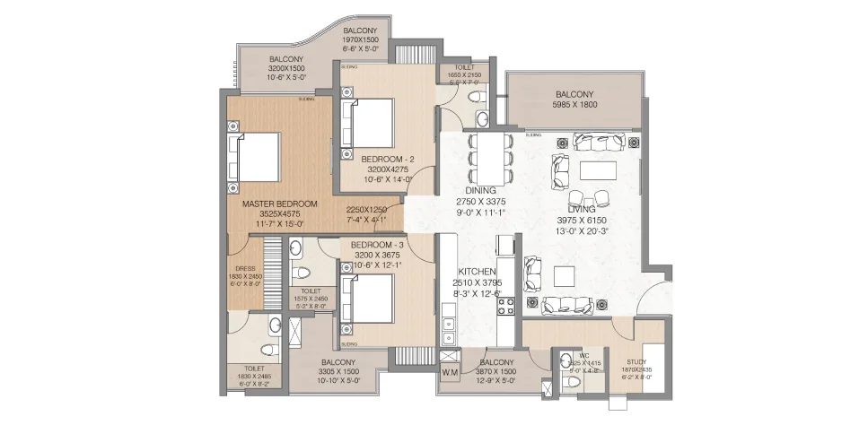 3 BHK Plan