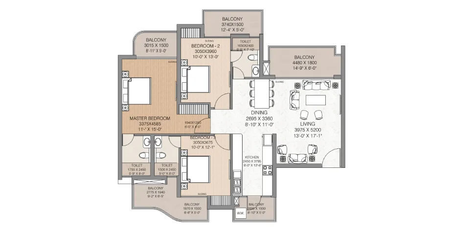 3 BHK Plan