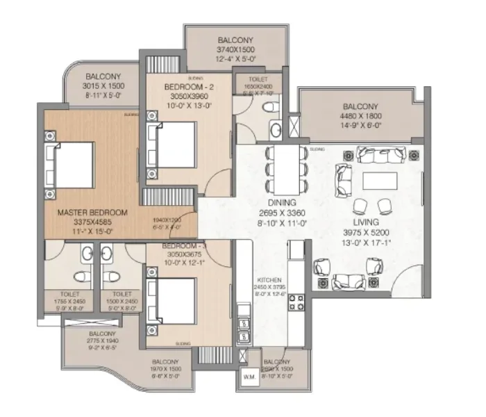 3 BHK Plan